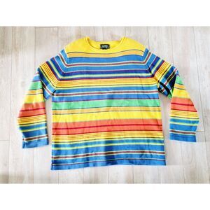 Lauren Ralph Lauren‎ XL Sweater Vintage Rainbow Colorful Pullover Roll Neck  LRL
